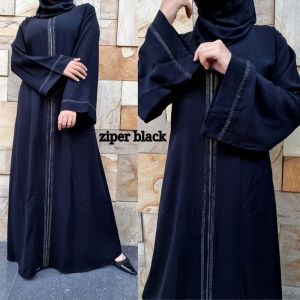 Gamis Wanita Muslim Abaya Jubah Hitam Saudi Turki Dubai Couple