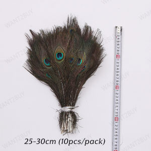 10pcs 25-80cm Natural Real Peacock Feather Flower Wedding Party Crafts DIY Jewelry Home Festive Docoration 孔雀毛大眼睛羽毛