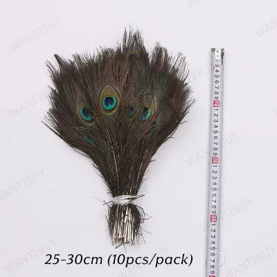 10pcs 25-80cm Natural Real Peacock Feather Flower Wedding Party Crafts DIY Jewelry Home Festive Docoration 孔雀毛大眼睛羽毛