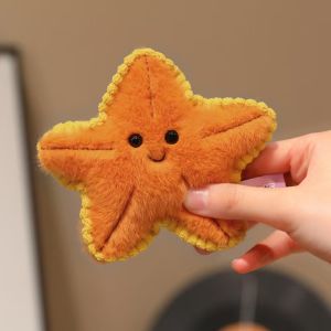 Cartoon Clownfish Starfish Refrigerator Sticker Creative Home Simulation Animal Refrigerator Sticker Plush Doll