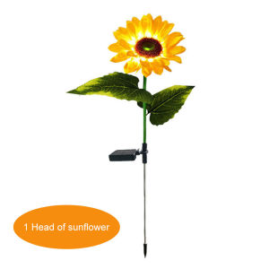 1/3 Head Solar Sunflower Lights LED Light Garland Outdoor Waterproof Garden Lawn Party Wedding Decoration Solar Powered Lamp