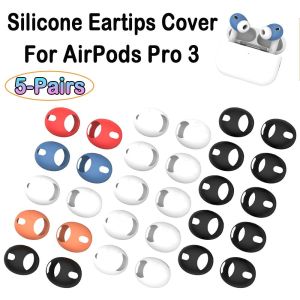 CANICECA 5 Pairs Silicone Ear Tips Anti-Slip Ultra-thin Earplugs Soft Anti-Scratch Ear Cover for AirPods Pro 3 Earphone Accessories