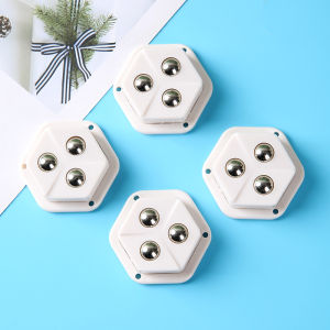 4Pcs Self Adhesive Mute Ball universal wheel 4/3/2/1 Beads Furniture Casters Wheels Stainless Steel Wheel 360° Rotation Pulley