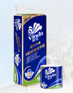 Vinda Tissue  4ply Extra Soft Bathroom Toilet Paper 1600G/1800G(10rolls/pack)