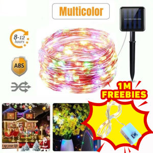 Solar Christmas Lights Outdoor Waterproof For Garden Decorations Led Christmas Light Curtain Multicolor Solar Fairy Xmas Tree Lights For Gardens Wedding Party /Valentines /Christmas Decorations For Home 7/12/22/32 Meter - 50/100/200/300 Led String Light