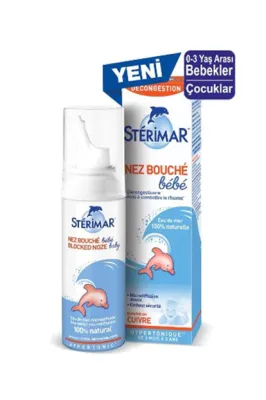 Sterimar baby - Xịt muối biển kháng viêm của Pháp cho trẻ từ 3 tháng đến 3 tuổi 100ml