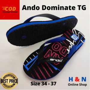 H&N Online Shop - Sandal Jepit Anak Tanggung Lelaki Distro ANDO DOMINATE / ANDO FELLO - Size 34-37