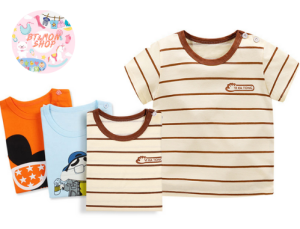 ชุดเด็ก เสื้อยืดเด็ก เซต 1 ชิ้น เสื้อแขนสั้นเด็ก ชุดลําลองเด็ก ชุดแขนสั้น เสื้อยืดแขนสั้น เนื้อผ้า cotton ใส่สบาย