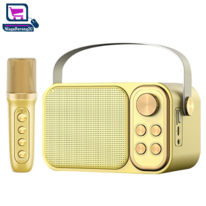 YS103 Portable Karaoke Song Bluetooth Soundbox Wireless Speaker Microphone Set Outdoor Family Party Singing Song Subwoofer