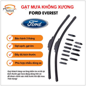 [1 CẶP - KHUNG MỀM] Cần gạt nước kính xe Ford Everest gạt mưa ô tô loại không xương lưỡi silicon cao cấp lưỡi gạt nước mưa oto xe hơi 457 chỗ xe bán tải