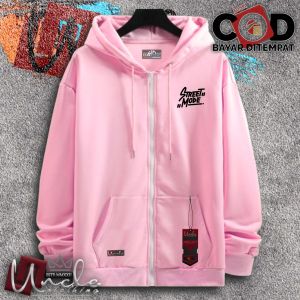 Viral!!! Jaket Zipper Pria Distro Uncle.Clothing Warna Pink Sablon Street Mode - Sweater Resleting - Baru 2024 - Murah Keren - Jaket Kekinian -Bisa Cod