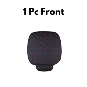 LEATHER CAR SEAT PROTECTOR COVER Universal Car PU Leather Cushion Pad Front And Back Rear Seat Mat Interior Protection Kusyen Kereta 汽车座椅保护垫