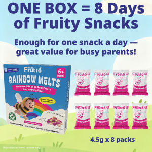 🇸🇬Baby Frutto Rainbow Melts 6+ Months – Freeze-Dried Fruit Snack Made from 12 Real Fruits Only