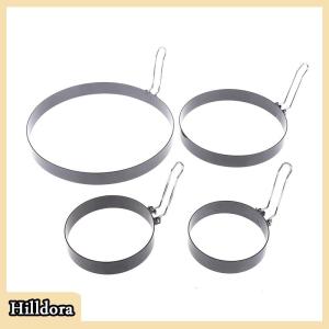 [Hilldora] 9 10 15 20cm Bánh Vòng khuôn kim loại chiên trứng Shaper không dính trứng vòng nấu ăn