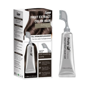 【Hair Dye With Comb】One Comb To Dye Fruit Extract Hair Dye Covering Gray Hair Not Harm Scalp Gentle Nourshing Hair roots Healthy Hair Coloring Cream With Comb