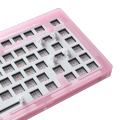 Akko ACR75 RGB Custom Mechanical Keyboard Hot-Swappable DIY Kit Socket Gasket Mount With 81-Key Layout Acrylic Case (Pink). 