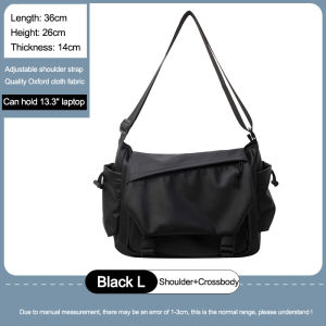 Ayuqi® Large Capacity Messenger Bag Water-repellent Nylon Crossbody Shoulder Bag for Men Women