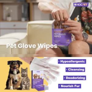 HICC Glove (6pcs) - Hypoallergenic No-Rinse Bathing Deodorizing & Grooming