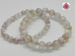 Natural Kunzite Crystal Gemstone Bracelet 6mm 8mm 9mm