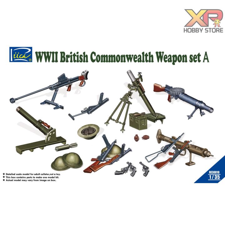 [Riich Model] 1/35: WWII British Commonwealth Weapon Set A (RE 30010 ...