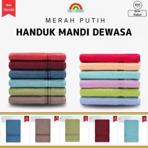 Merah Putih (MP) - Handuk Mandi Dewasa (70x135) Terlaris Random