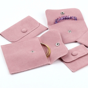 Pouch with Snap Button Portable Soft Bracelet Necklace Gift Bag Lipsticks Container Luxury Small Bag