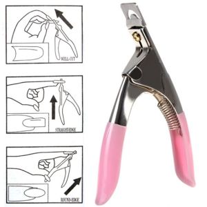 MS.W 1pc Nail Edge Cutter UV Acrylic False Nail Clipper Tips Manicure Pedicure  Trimmer Scissor Tools For Manicure Pedicure Artificial