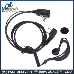 2 PIN Earpiece Headset PTT MIC Interphone Earphone Earpiece Walkie Talkie Headset with Microphone for Baofeng