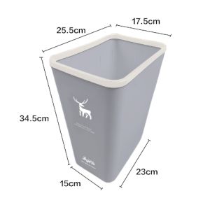 Mainland Tempat Sampah Plastik Serbaguna dengan Klik Otomatis Tempat Sampah Persegi Dapur Trash Bag Automatic Click Tong Sampah Plastik Tertutup Minimalis HSB602