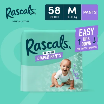 Rascals Premium Diaper Pants Jumbo Pack M (58 pcs)