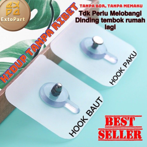 GANTUNGAN HOOK MAGIC BAUT PAKU PEREKAT TEMPEL TANPA BOR SUPER MURAH