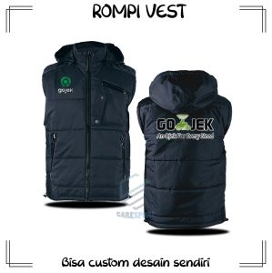 Rompi Pria body vest go jek waterproof pelindung dada terbaru parasut taslan ready gratis nama