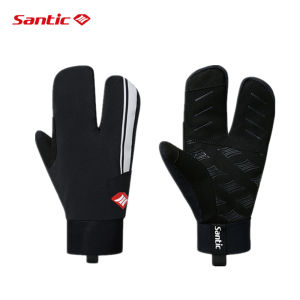 Santic Cycling Gloves Men Women Winter Shockproof Thermal Windproof Full Finger Sports Bike Bicycle Gloves