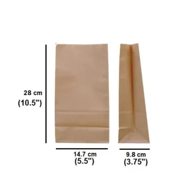 Beg Kertas / SOS Paper Bag [BROWN / WHITE] / Kraft Brown Paper Bag Block Bottom/ Food Wrapprer Paper Bag / White Paper Bag / beg kertas SOS #4/ #6/ #8/ #12