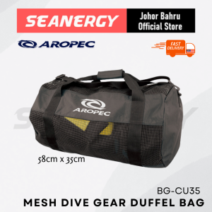 Aropec CU35 Thick PVC Mesh Bag Gear Bag Equipment Bag for Scuba Diving Snorkeling Swimming Water Sports Seanergy Scuba