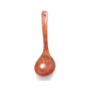 BLACKON Utensils Tableware Japanese Natural Porridge Long Handle Hot pot spoon Mixing Stirrer Kitchen Soup Ladle Wood Spoon Rice Soup Spoon Ladle Scoop