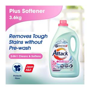 Attack Detergent Plus Softener Liquid Detergent 3.6KG