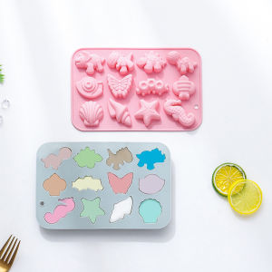 wangyueh Silicone Sô Cô La Khuôn Với Động Vật Côn Trùng Biển Chủ Đề Khủng Long Bướm Seashell Con Sao Biển Handmade Xà Phòng Khuôn