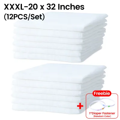 【Free Gift】12PCS/6PCS Birdseye Lampin Cloth Diaper Washable Set Sale for Newborn Baby Cloth Diapers Cotton L XL XXXL