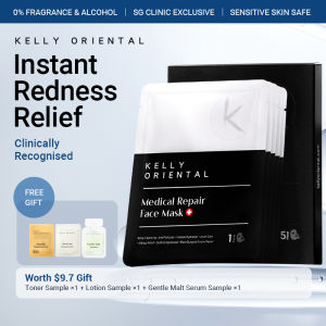 Kelly Oriental Medical Repair Face Mask | Black & White Dual Mask | Post-Treatment Recovery · Hydration · Pore Cleanse · Sensitive Skin Safe | Singapore Clinic-Grade Skincare