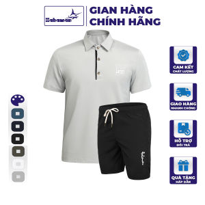 Bộ thun nam thể thao cổ bẻ HAHAMAN thoáng khí hút mồ hôi cao cấp BTCB6001