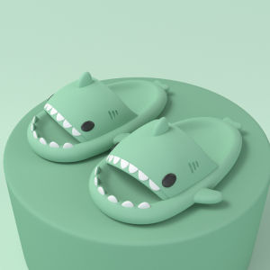 Shark slippers for summer suitable for adults couples parents and children trendy indoor and outdoor funny and cute cartoon home slippers non-slip