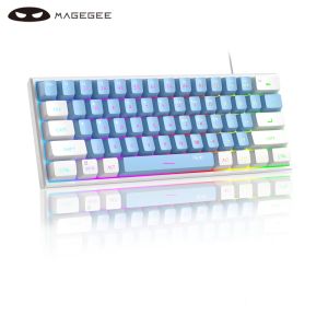 MageGee60% Gaming Keyboard RGB Backlit 61 Key Ultra-Compact Keyboard TS91 Ergonomic Waterproof Mechanical Feeling Office2026