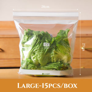 15/25/30PCS Food Storage Bag Leakproof Thickened Reusable Sealed Fresh-keeping Bag Large Capacity