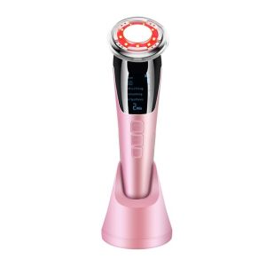 EMS Facial Massager LED light therapy Sonic Vibration Wrinkle Removal Skin Tightening Hot Cool Treatment Skin Care Beauty Device