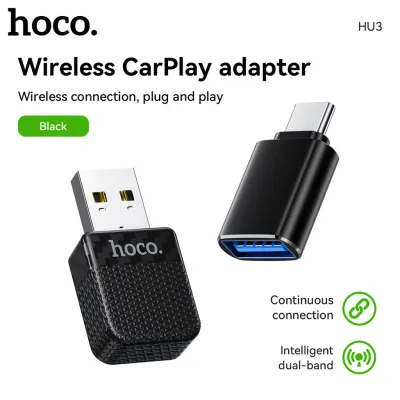 HOCO HU3 อแดปเตอร์ Wireless CarPlay แปลง CarPlay แบบมีสายให้เป็นไร้สาย สำหรับ iOS Phone เชื่อมต่อไว เสถียร hc4