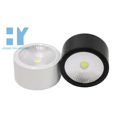 Đèn ống bơ ốp trần nổi 7W + 12w vàng đèn lon nổi 3 màu + Bảo hành 2 năm