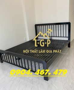 GIƯỜNG SẮT HỘP 4X8 MÀU ĐEN VÀ TRẮNG - FREESHIP