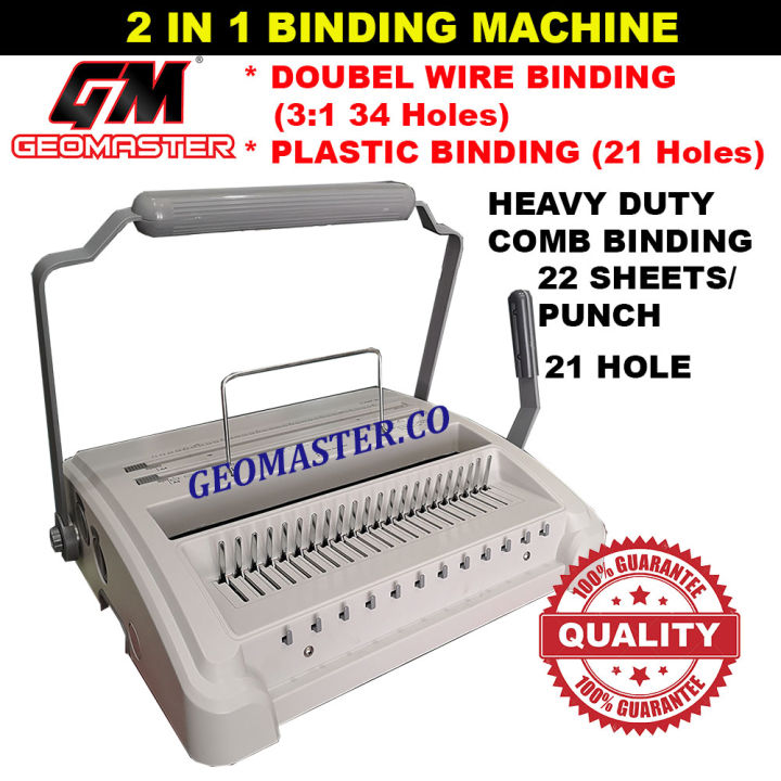 2 in 1 Heavy Duty Binding Machine Double Wire & Comb Binding Machine