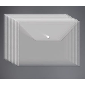 50PCS PP File Storage BagTransparent A4 Business Big Capacity Document Bag Student File Folders Stationery Office